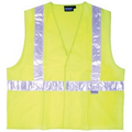 S15Z Aware Wear ANSI Class 2 Hi-Viz Lime Mesh Zipper Vest (Medium)